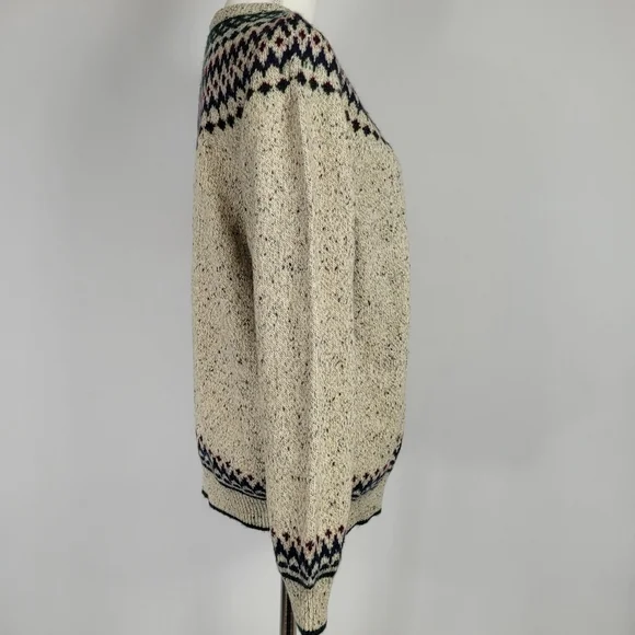 Vintage Northern Reflections Fair Isle Wool Sweater Large Nordic Knit Pullover - Picture 6 of 15